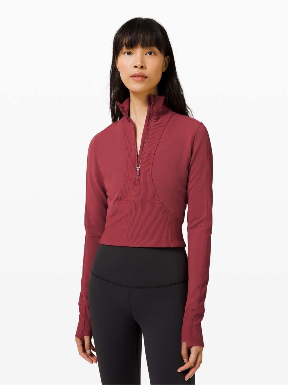 Lululemon Take it in Stride 1/2 Zip - 
Chianti
